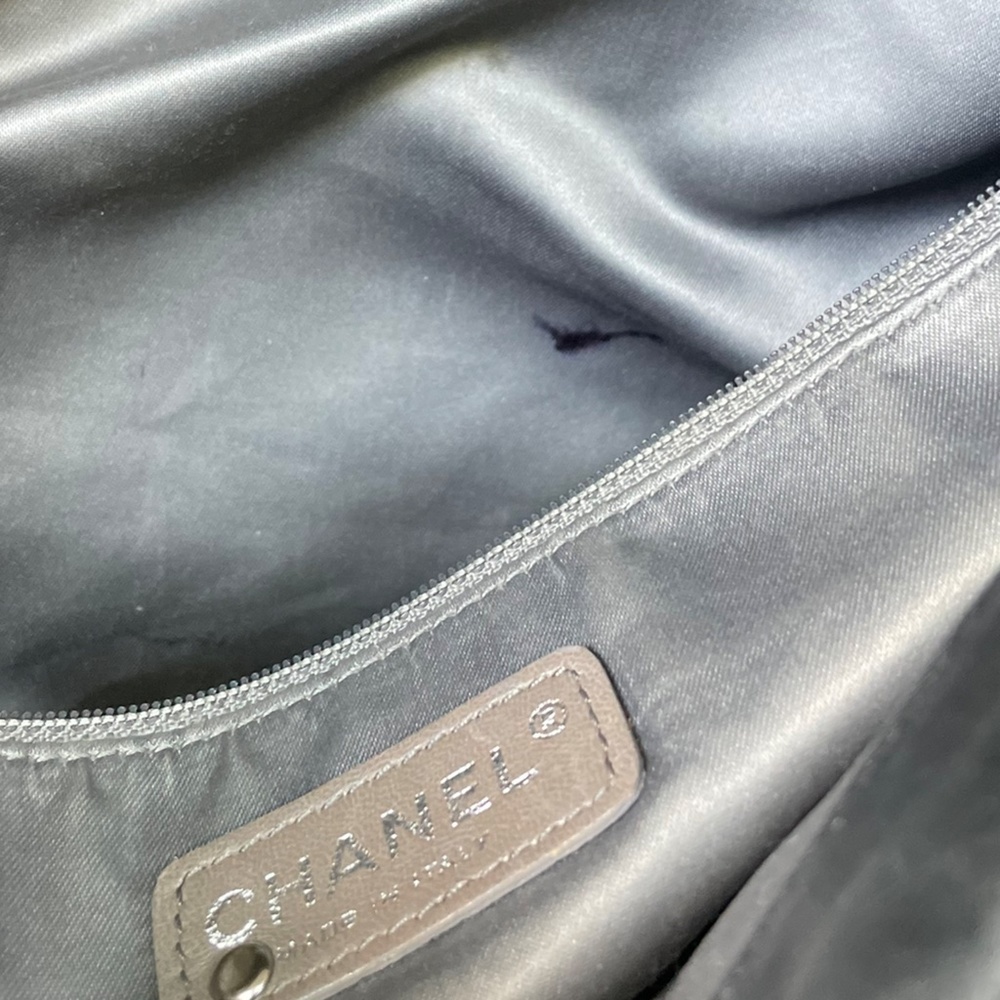 Chanel Bag  Large Walk of Fame  Black Silver clutch or chain Fits LAPTOP - Picture 14 of 16